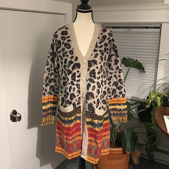 Princess Goes Hollywood Leopard Cardigan size 40 (M) - Picture 3 of 5